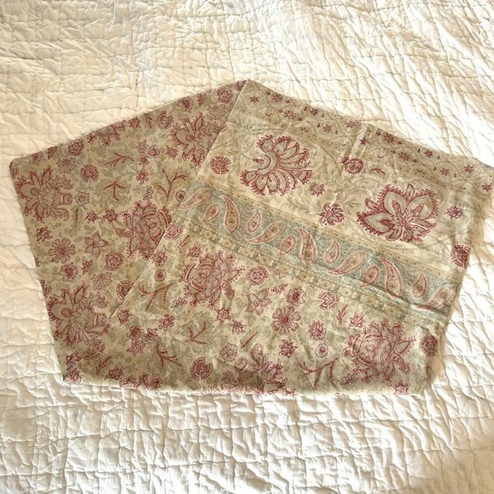 Vintage Ralph Lauren Cotton USA Amelia‎ Floral King Pillowcase Paisley Cottage